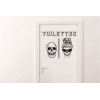 Sticker signe Homme Femme Toilettes Skull tête de mort 2 Sticker signe Homme Femme Toilettes Skull tête de mort 2