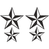 Kit Sticker Moto Retro Réfléchissant Nautical Star Kit Sticker Moto Retro Réfléchissant Nautical Star
