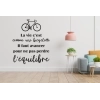 Sticker Citation La vie c'est comme une bicyclette Sticker Citation La vie c'est comme une bicyclette