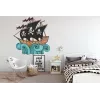 Sticker Mural Bateau Pirate Vague Sticker Mural Bateau Pirate Vague