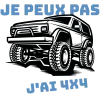 T-shirt homme personnalisé - 4X4 - "Je peux pas j'ai 4x4"