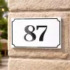 Plaque numéro de rue rectangle personnalisée type 1 - 15x10 cm