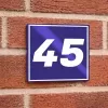 Plaque numéro de rue carrée personnalisée type 2 - 10x10 cm