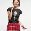 T-shirt femme personnalisé - Évènements - "Squelette bad santa"