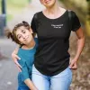 T-shirt femme 100% coton bio - Cadeau - "Élue maman d'amour"