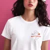 T-shirt femme 100% coton bio - Cadeau - "mon amour "