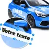 Exemple de pose de Lettrage adhésif voiture personnalisé