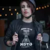 T-shirt femme personnalisé - Moto - "Une vie sans moto ?"