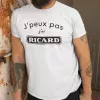 T-shirt homme personnalisé - Humour - "J'peux pas j'ai Ricard"
