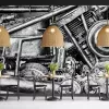 Papier Peint Panoramique Moteur Moto Vintage