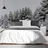 Papier Peint Panoramique Foret Enneigée