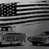 Papier Peint Panoramique Muscle Car USA