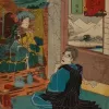 Papier Peint Panoramique Estampe 19e siècle Utagawa Kuniyoshi - Annaka
