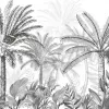 Affiche personnalisée Jungle Arbres Noir et Blanc