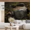Papier peint Panoramique Epave Voiture Foret