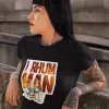 T-shirt femme 100% coton bio - Humour - "I RHUM MAN" Liquide