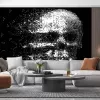 Papier Peint Panoramique Art Tête de Mort Skull
