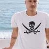 T-shirt homme personnalisé - Vintage - "Crâne de Pirate"