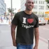 T-shirt homme personnalisé - Cadeau - "I LOVE votre texte"