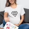 T-shirt femme 100% coton bio - Famille - "SUPER MUM"