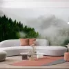 Papier Peint Panoramique Foret Jungle Brouillard
