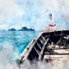 Affiche personnalisée Peinture Bateau