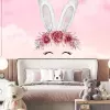 Papier Peint Panoramique Lapin Mignon Couronne