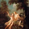 Affiche personnalisée Peinture 18e siècle Jean-Joseph Dumons - Adam et Eve au Paradis