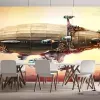 Papier Peint Panoramique Dirigeable Steampunk