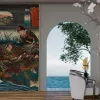 Papier Peint Panoramique Estampe 19e siècle Utagawa Kuniyoshi - Echigawa