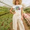 T-shirt femme personnalisé - Nature - "Flower power"