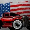 Affiche personnalisée Hotrod USA