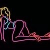 Papier Peint Panoramique Femme Sexy Neon