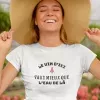 T-shirt femme personnalisé - Citation - "Le vin d'ici"
