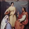 Affiche personnalisée Peinture 19e siècle Henry Scheffer - Jésus chez Marthe et Marie