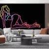 Papier Peint Panoramique Femme Sexy Neon