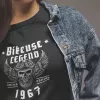 T-shirt femme personnalisé - Moto - "Bikeuse legend limited edition..."