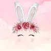 Affiche personnalisée Lapin Mignon Couronne