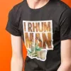 T-shirt homme 100% coton bio - Humour - "I RHUM MAN" Liquide