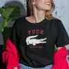 T-shirt femme personnalisé - Humour - "Fuck la peau lisse"