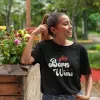 T-shirt femme personnalisé - Citation - "Born to be wine"