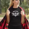T-shirt femme personnalisé - Moto tout terrain - "Born to ride"