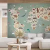 Papier Peint Panoramique Mappemonde Animaux