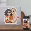 Sticker portrait personnalisé – style manga japonais