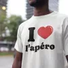 T-shirt homme personnalisé - Cadeau - "I LOVE votre texte"