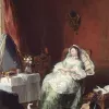 Papier Peint Panoramique Peinture 19e siècle Jean-François Colson - La Liseuse endormie