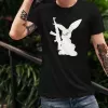 T-shirt homme personnalisé - Chasse et pêche - "Lapin furax"