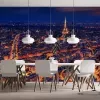Papier Peint Panoramique Ville Paris de Nuit