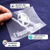 Exemple de pose de Lettrage textile personnalisé