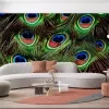 Papier Peint Panoramique Plumes Paon